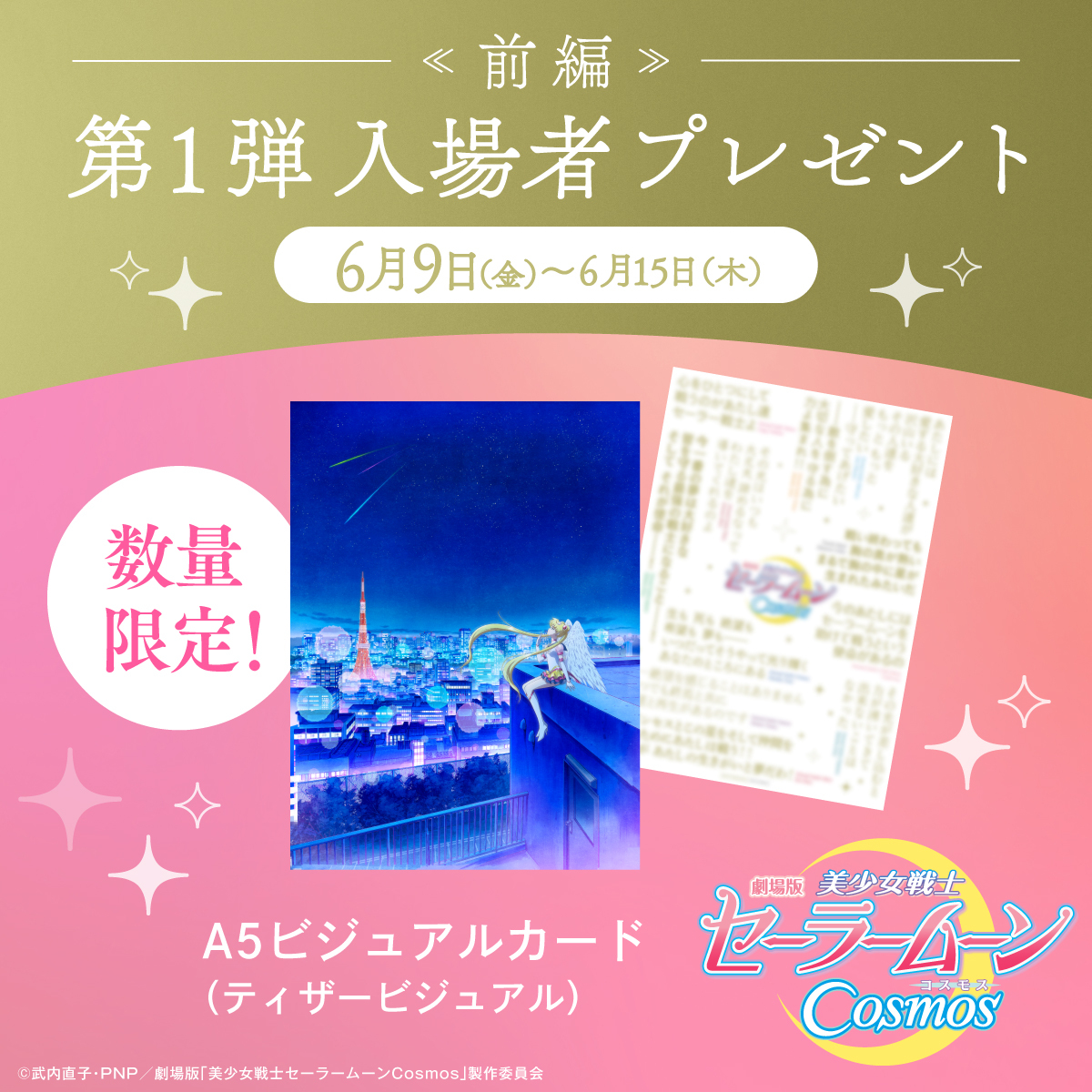 劇場版「美少女戦士セーラームーンCosmos」数量限定 入場者プレゼント 